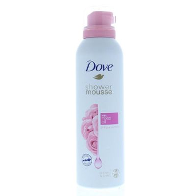 Foto van Dove Shower mousse rose oil