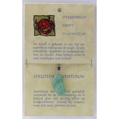 Sterrenbeeldsteen hanger kreeft 1 stuks - 