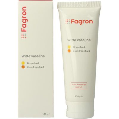 Foto van Fagron Vaseline album wit tube doosje en bijsluiter