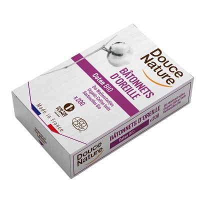Douce Nature Wattenstaafjes bio katoen Douce Nature Wattenstaafjes bio katoen 200 stuks - Wattenstaafjes