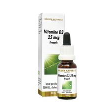 Foto van Golden Naturals Vitamine D3 25mcg druppels