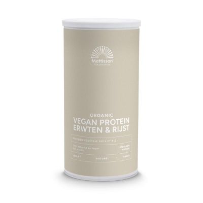 Mattisson Vegan protein erwten & rijst naturel bio 500 gram - Overige producten