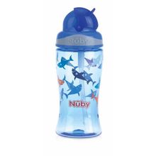 Foto van Nuby Flip it beker 360 ml blauw 3 jaar+