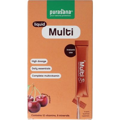 Foto van Purasana Multivit liquid gelstick 10ml
