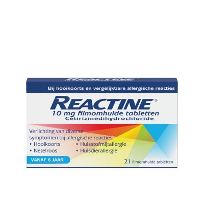Foto van Reactine Anti histamine 10 mg