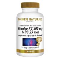 Golden Naturals Vitamine K2 200 mcg & D3 25 mcg