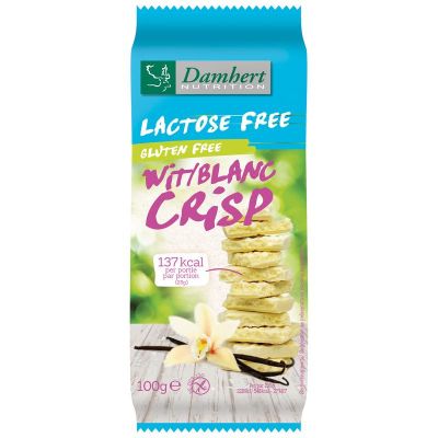 Damhert Witte chocoladetablet crisp gluten- en lactosevrij