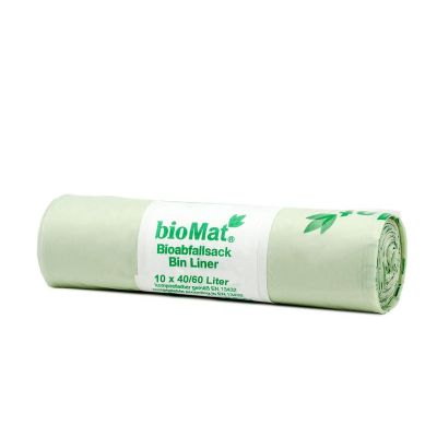 Biomat Wastebag compostable 40/60 liter Biomat Wastebag compostable 40/60 liter 10 stuks - Overig huishoudelijk