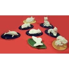 Foto van Volatile Poes zittend met onderlegger