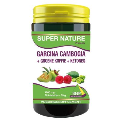 SNP Garcinia + groene koffie + ketones 30 tabletten - Kruiden en Fytotherapie