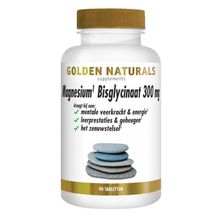 Foto van Golden Naturals Magnesium bisglycinaat 300mg