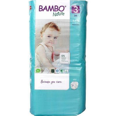 Bambo Babyluier midi 3 4 - 8 kg 52 stuks - Luiers