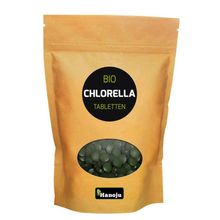 Foto van Hanoju Bio chlorella 400 mg papier zak