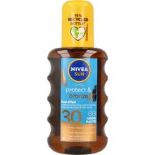 Foto van Nivea Sun protect & bronze olie spray spf30