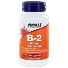 Foto van NOW Vitamine B2 100 mg