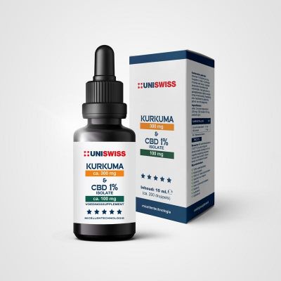 Uni Swiss-Pharma Kurkuma & CBD-isolate 1% 10 Milliliter - Kruiden en Fytotherapie