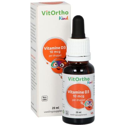 Foto van Vitortho Vitamine D3 10 mcg (Kind)