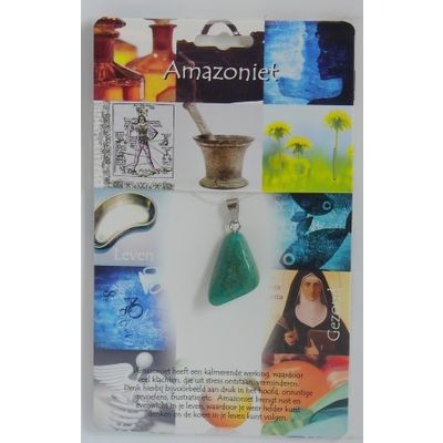 Hanger gezondheidssteen amazoniet 1 stuks - 