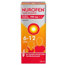 Foto van Nurofen 4% Kind aardbei suspensie
