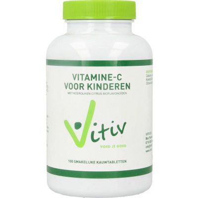 Foto van Vitiv Kinder vitamine C zuurvrij 120mg