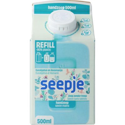 Seepje Handzeep eucalyptus rozemarijn refill 500 Milliliter - Zeep