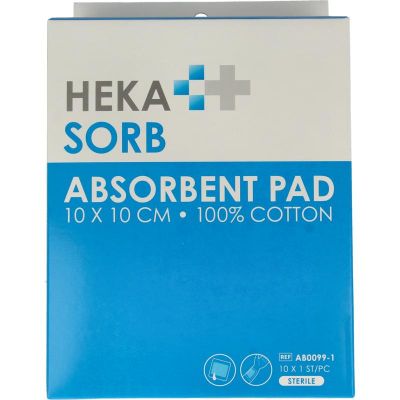Heka Absorberend verband steriel 10 x 10cm 10 stuks - Kompressen