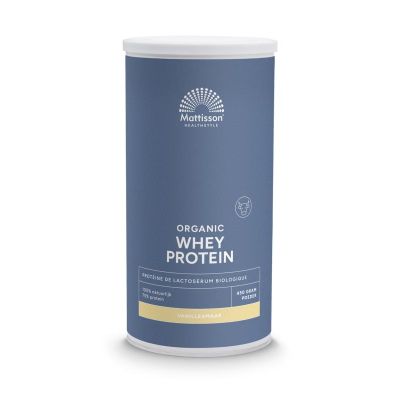 Mattisson Wei proteine vanille bio 75% Mattisson Wei proteine vanille bio 75% 450 gram - Overige vitaminen/mineralen