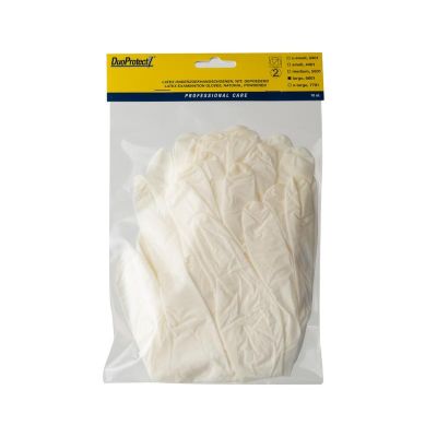 Duoprotect Handschoen latex large 10 stuks - Handschoenen