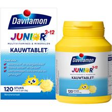 Foto van Davitamon Junior 3+ kauwtabletten banaan
