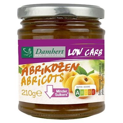 Damhert Dieetconfituur abrikoos 210 gram - Beleg
