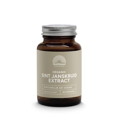 Mattisson Organic sint janskruid extract 300mg Mattisson Organic sint janskruid extract 300mg 90 vegicaps - Overige vitaminen/mineralen
