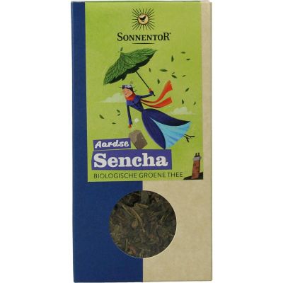 Foto van Sonnentor Sencha blad thee los