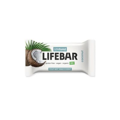 Lifefood Mini lifebar energiereep kokos raw & bio 25 gram - Snoep en chocola