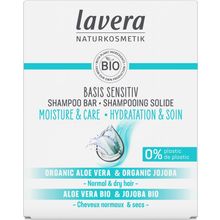 Foto van Lavera Shampoo bar basis sensitiv moisture&care D-EN-F-IT