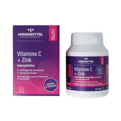 Foto van Mannavital Vitamine C plus zink