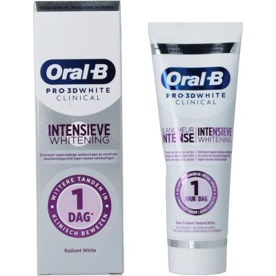 Foto van Oral B Tandpasta 3D white clinical radiant