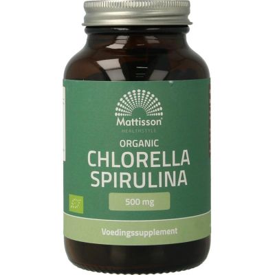 Mattisson Organic chlorella spirulina 500 mg 240 tabletten - Fytotherapie
