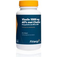 Foto van Fittergy Visolie 1000 mg 60% met choline