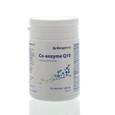 Metagenics Co enzyme Q10 100 mg Metagenics Co enzyme Q10 100 mg 30 capsules - Q10 en ubiquinol