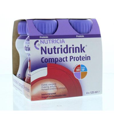 Nutridrink Compact protein rode vruchten 125ml Nutridrink Compact protein rode vruchten 125ml 4X125 gram - Compacte drinkvoeding