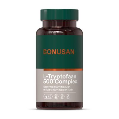 Bonusan L-Tryptofaan plus 500 60 Vegetarische capsules - Aminozuren