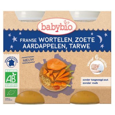 Babybio Wortel & zoete aardappel tarwe 200 gram
