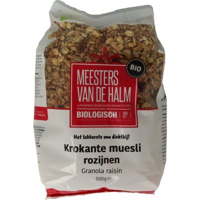 Foto van De Halm Krokante muesli rozijn