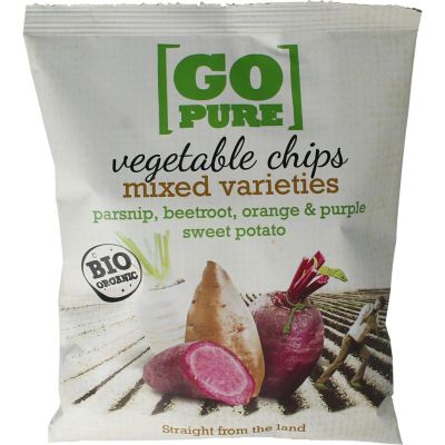 Go Pure Chips groente bio 90 gram - Zoutjes/chips