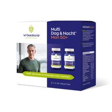 Foto van Vitakruid Multi dag & nacht man 50+ 2 x 30 tabletten