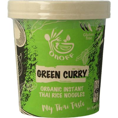 Onoff Instant noodlesoup green curry bio 75 gram - Soep