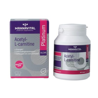 Foto van Mannavital Acetyl-l-carnitine platinum