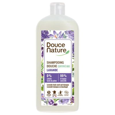 Douce Nature douchegel&shampoo lavendel bio 1000 Milliliter - Shampoo