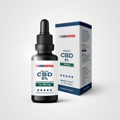 Uni Swiss-Pharma CBD-Isolaat 5% 10 Milliliter - Kruiden en Fytotherapie