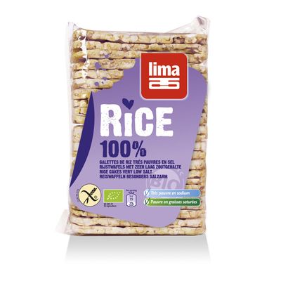 Lima Rijstwafels zonder zout dun recht
